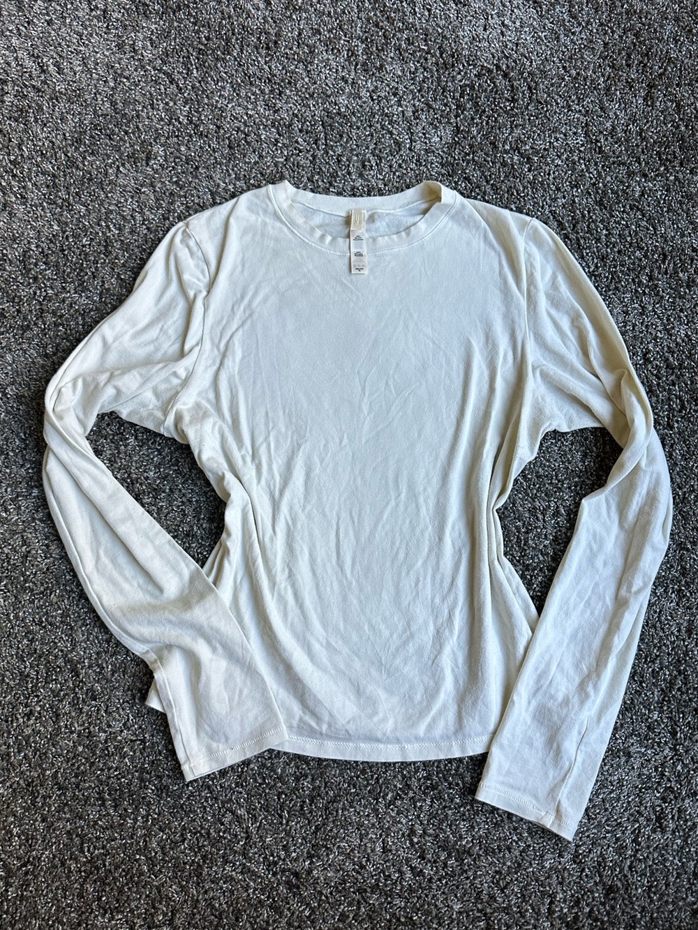 Skims Cotton Women's Long-Sleeve Crewneck Top